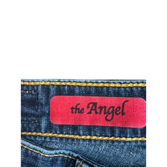 Adriano Goldschmied The Angel Womens Jeans Size 14 Blue Embroidered Pockets Low - Picture 4 of 5